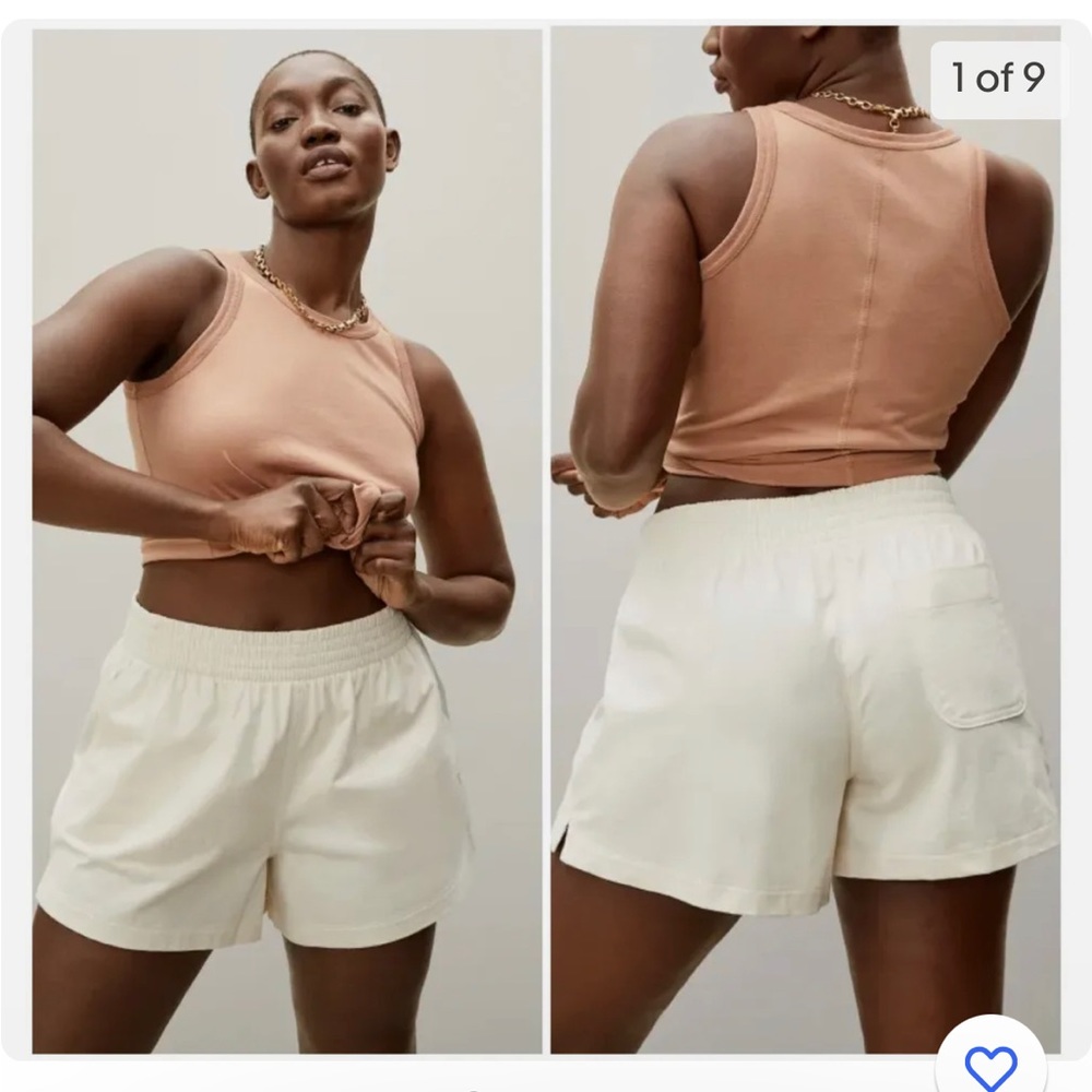 Everlane retro jersey short size XSmall ISO new with tags cream